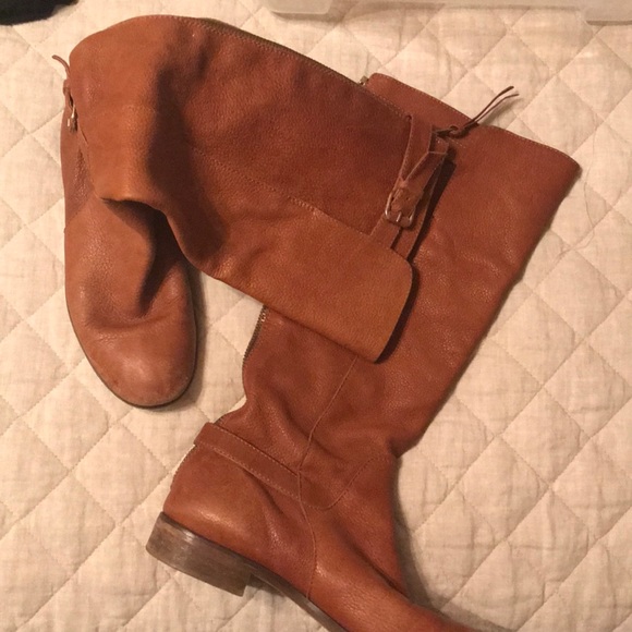 j crew brown leather boots - Picture 1 of 4